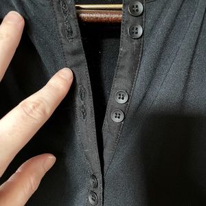 Woolrich Black Merino Wool Sweater Base Layer Top SMALL